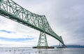 Long Truss AstoriaÃ¢â¬âMegler Bridge across Estuary Columbia River Royalty Free Stock Photo